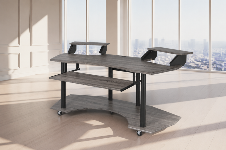Eleazar Computer Desk, Black Oak 92890