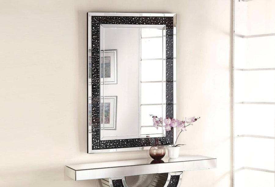 Noor Mirrored Wall Accent with Faux Gemstones | 32 × 47 In