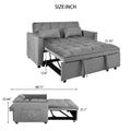 Dark Gray 3-in-1 Pull-Out Sleeper Loveseat