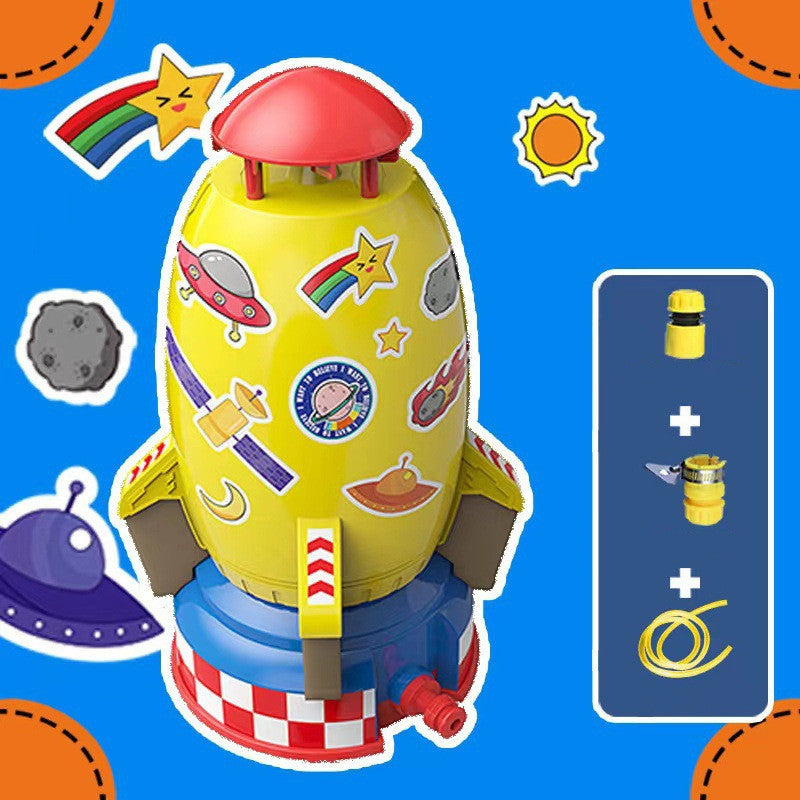 Rocket Water Sprinkler Lawn Toys For Kids Summer