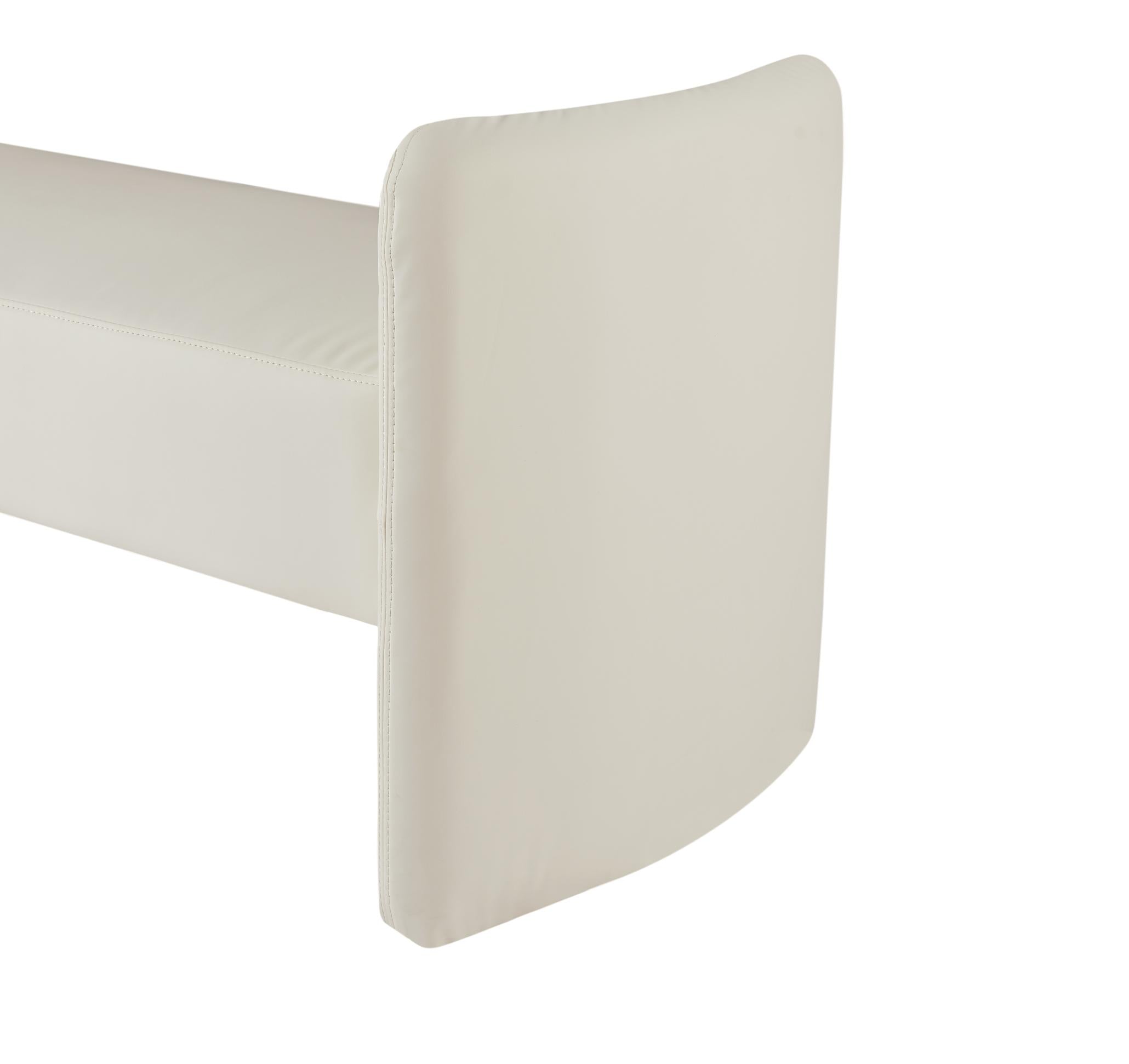 Modern Upholstered Bed Bench Entryway BenchOttoman with Armrest