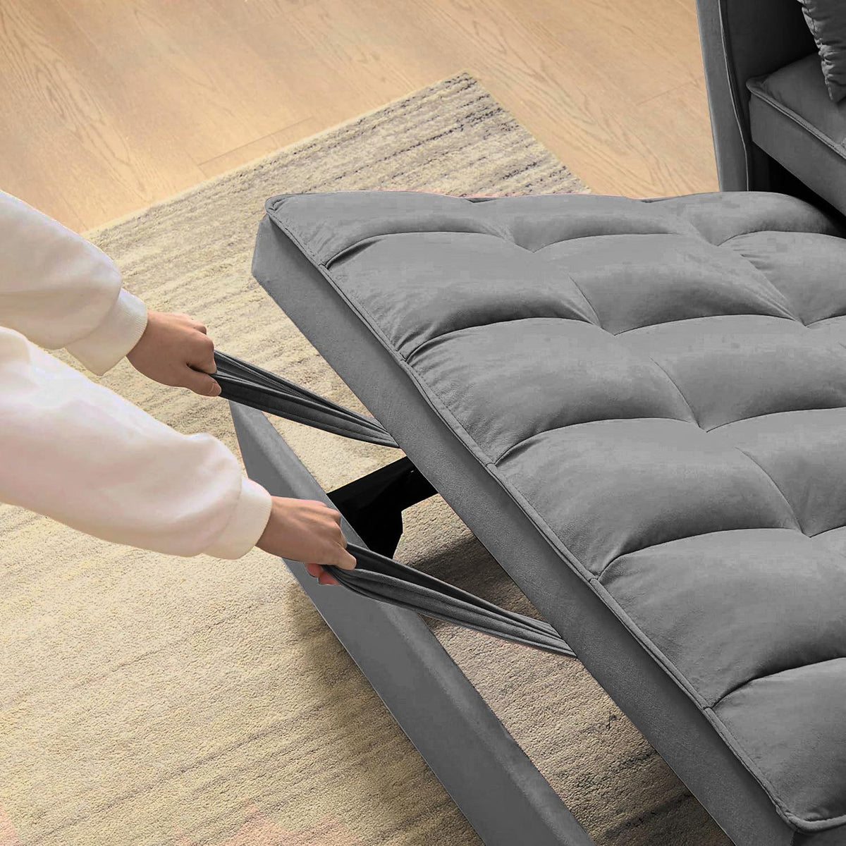 Dark Gray 3-in-1 Pull-Out Sleeper Loveseat