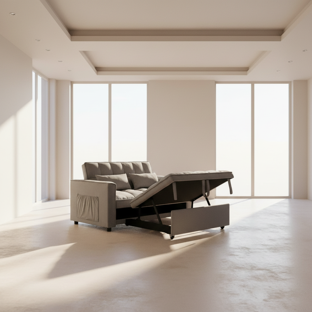Dark Gray 3-in-1 Pull-Out Sleeper Loveseat
