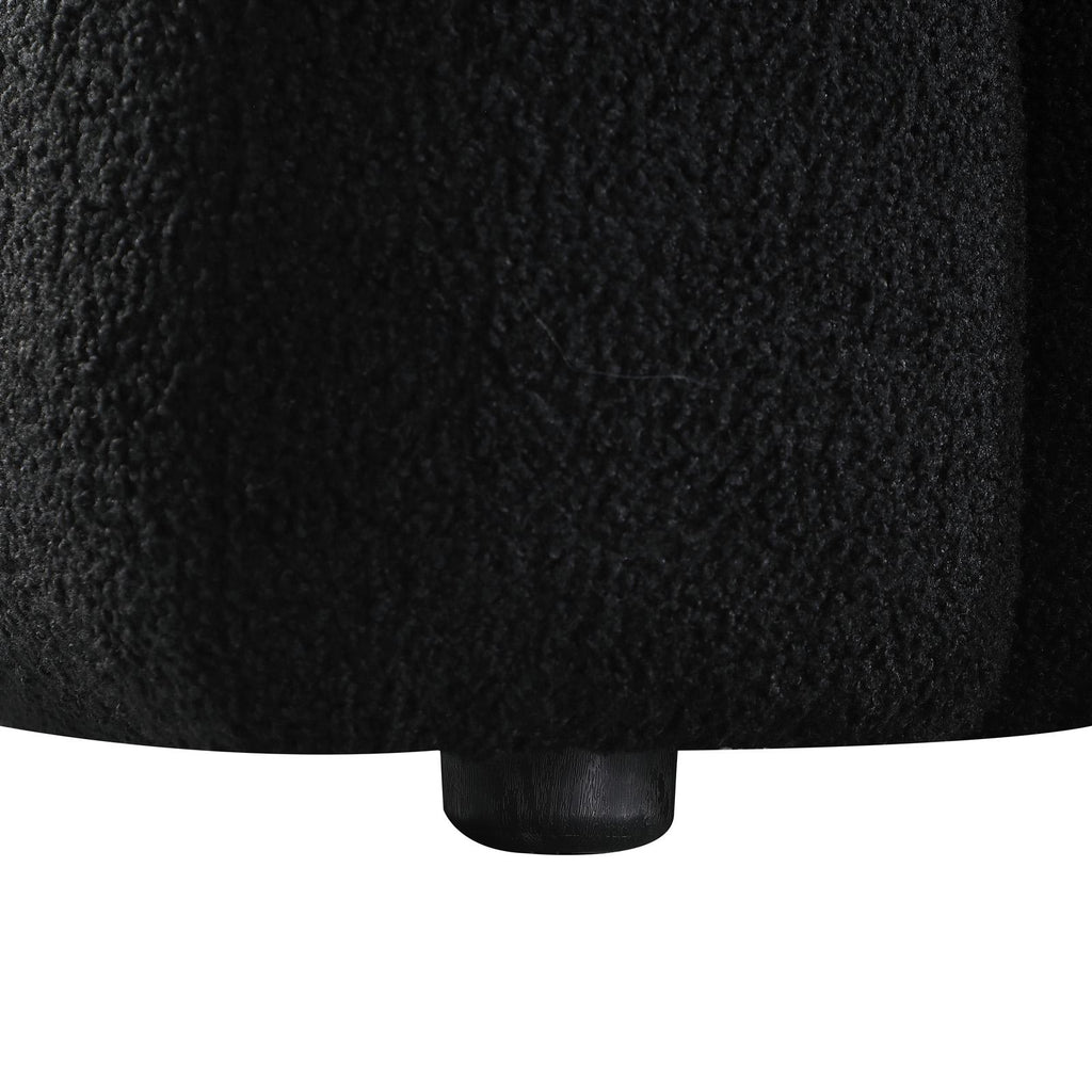 Black Marshmallow Bouclé Sofa | Sculptural 84-Inch 3-Seater