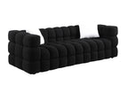 Black Marshmallow Bouclé Sofa | Sculptural 84-Inch 3-Seater