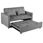 Dark Gray 3-in-1 Pull-Out Sleeper Loveseat