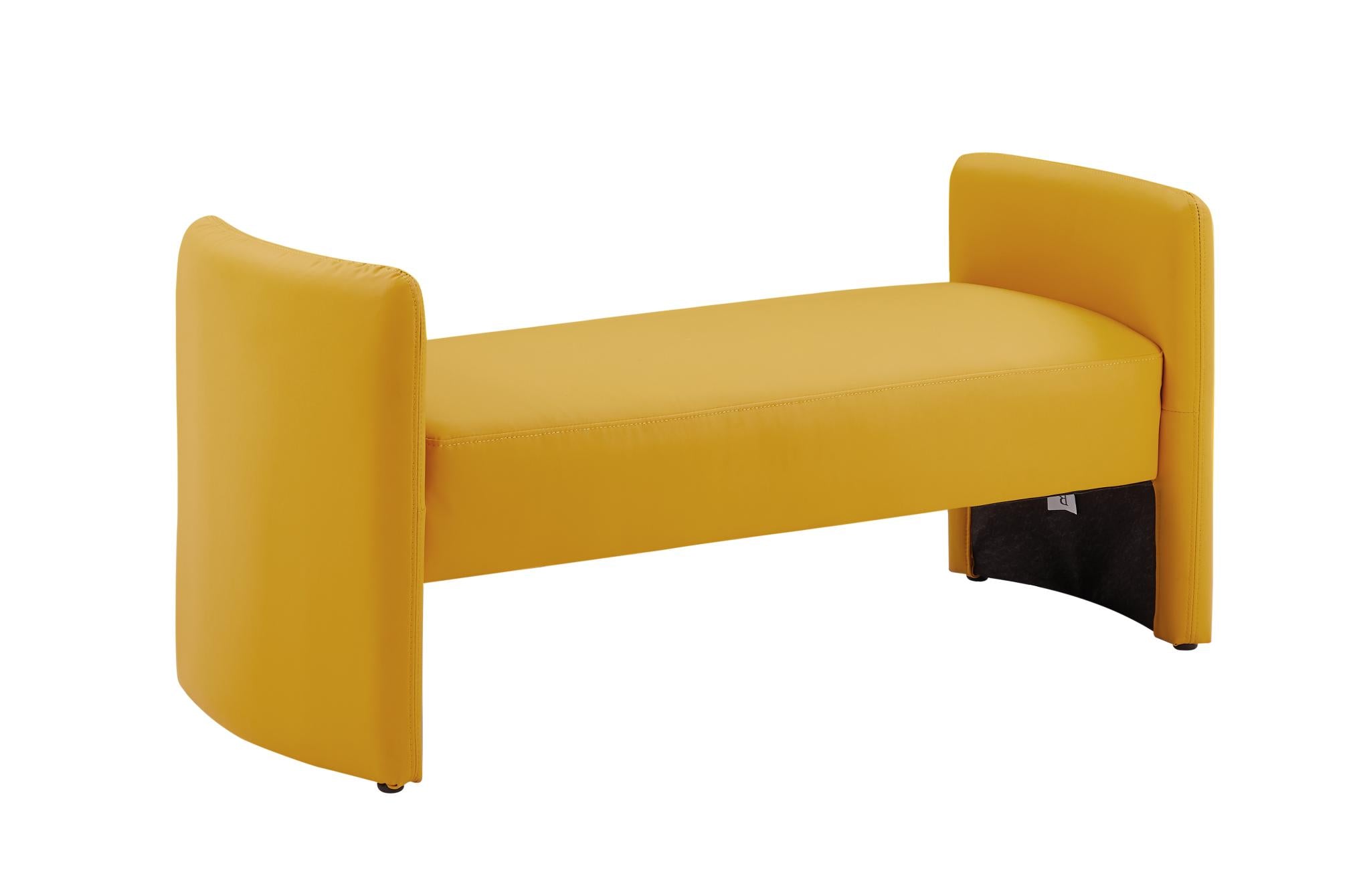 Modern Upholstered Bed Bench Entryway BenchOttoman with Armrest