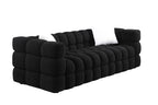 Black Marshmallow Bouclé Sofa | Sculptural 84-Inch 3-Seater