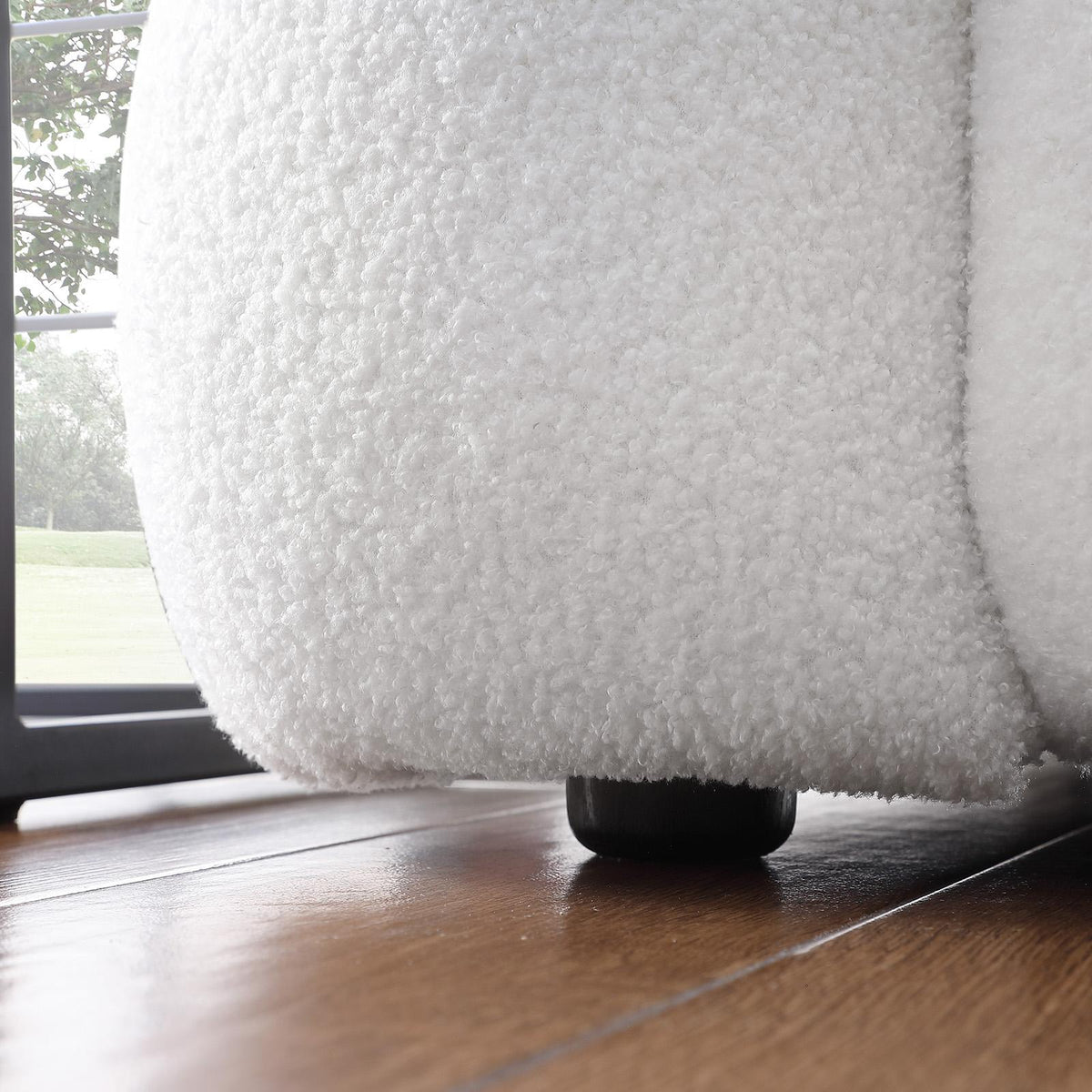 Ivory Marshmallow Bouclé Sofa | Sculptural 84-Inch 3-Seater