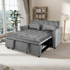 Dark Gray 3-in-1 Pull-Out Sleeper Loveseat