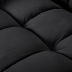 Black Velvet 74-Inch Convertible Futon Sofa Bed