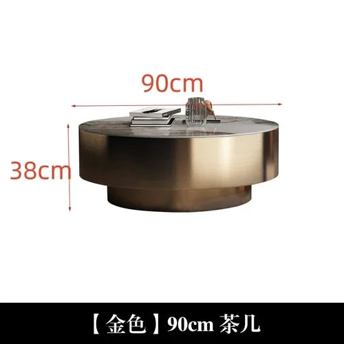 Modern Design Coffee Table Luxury Nordic Round Italian Gold Side Table Living Room Center White Meubles De Salon Home Furniture