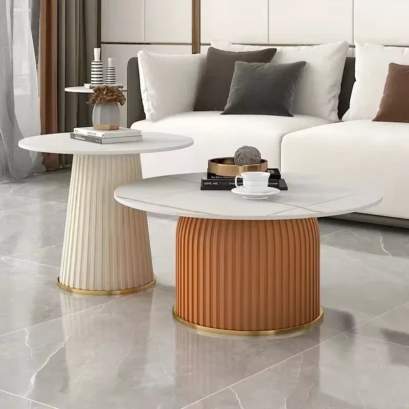 Simple Glamour Coffee Tables Round Small Nordic White Coffee Table Unique Minimalist Mesa Auxiliar Salon Living Room Furniture