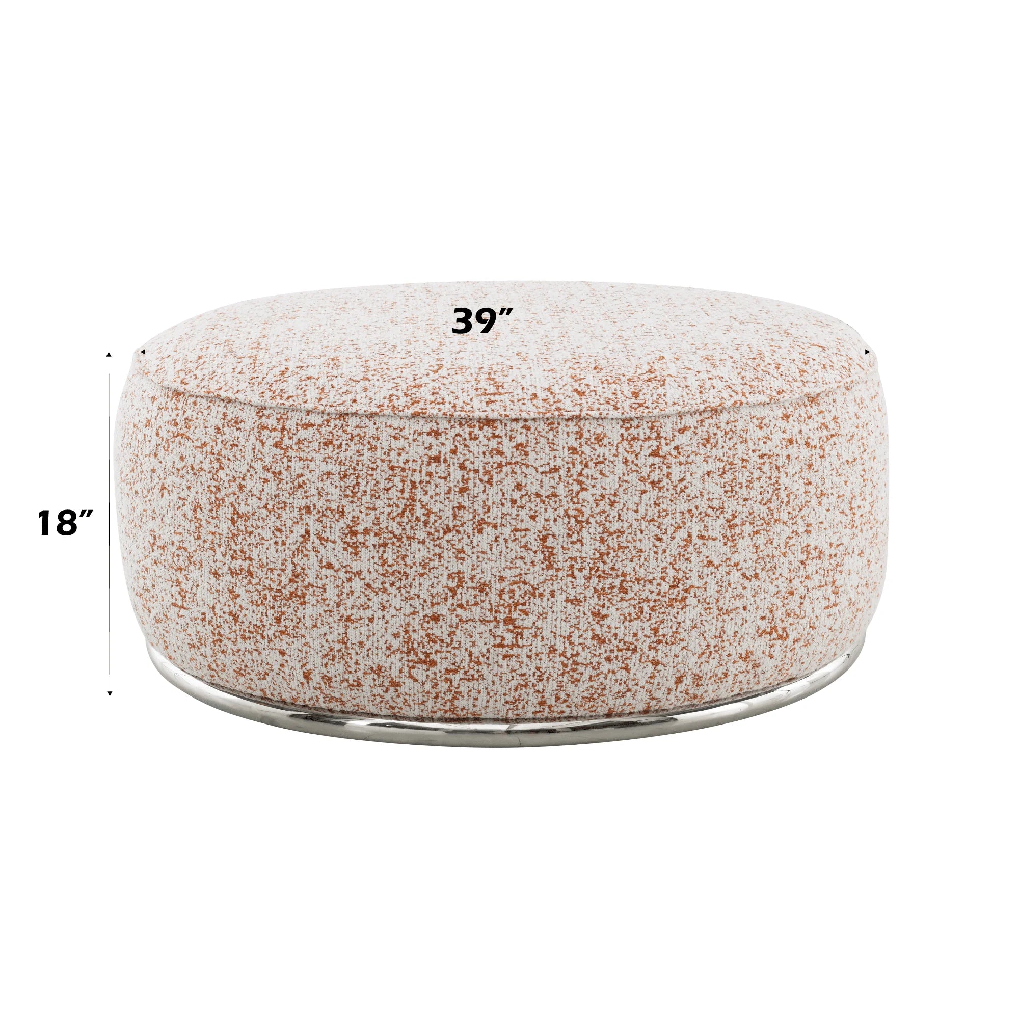 Pink Metal Frame Ottoman Stylish Stool & Ottoman Furniture