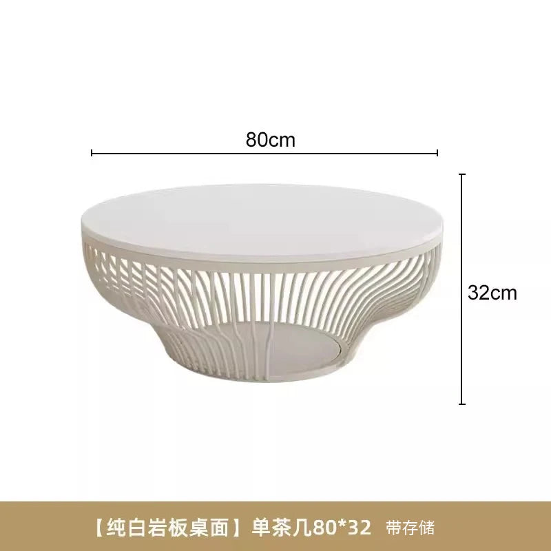 Korea Design Coffee Table Storage Simple India Bedroom White Round Coffee Table Wood Japanese Mesa Centro Salon Home Furniture