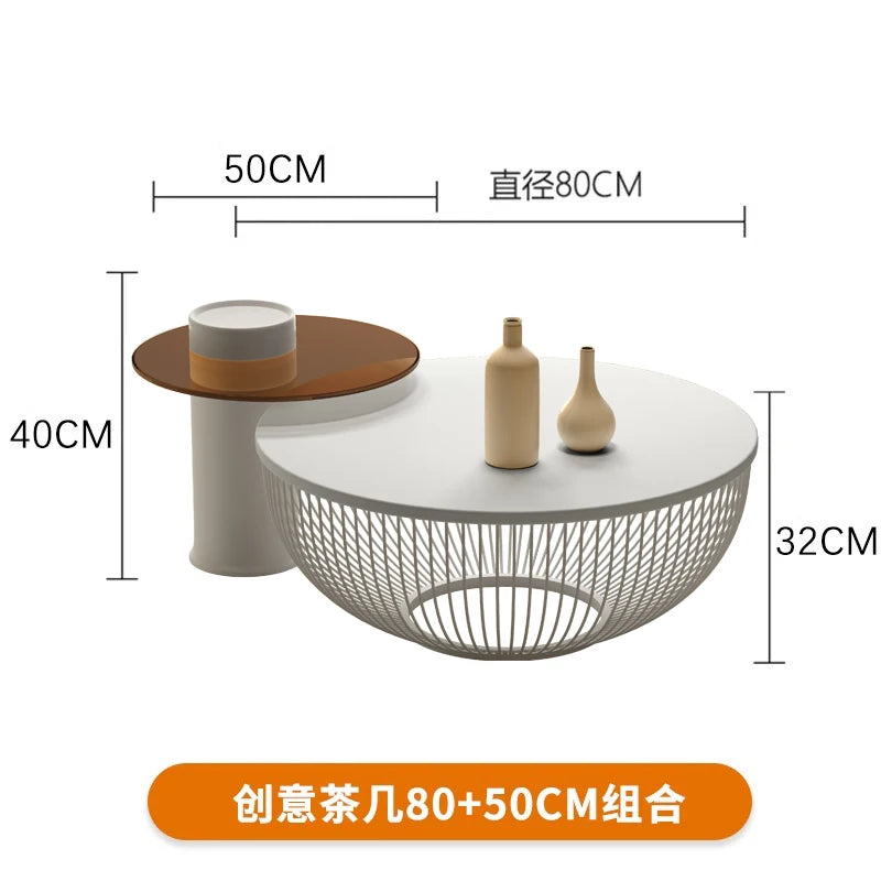 Korea Design Coffee Table Storage Simple India Bedroom White Round Coffee Table Wood Japanese Mesa Centro Salon Home Furniture