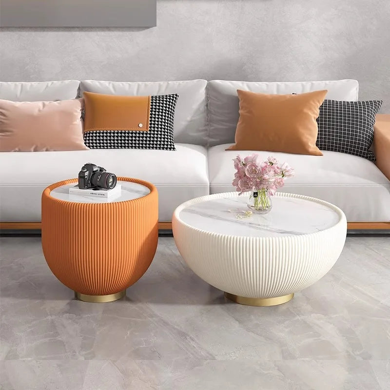 Round Original Coffee Tables Orange Storage Small Living Room Coffee Tables Center Family Mesa Auxiliar Salon Home Furniture
