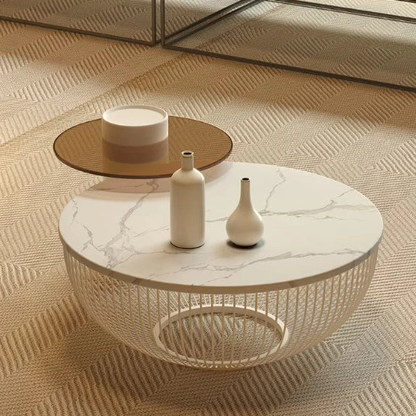 Korea Design Coffee Table Storage Simple India Bedroom White Round Coffee Table Wood Japanese Mesa Centro Salon Home Furniture