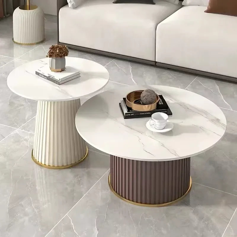 Simple Glamour Coffee Tables Round Small Nordic White Coffee Table Unique Minimalist Mesa Auxiliar Salon Living Room Furniture