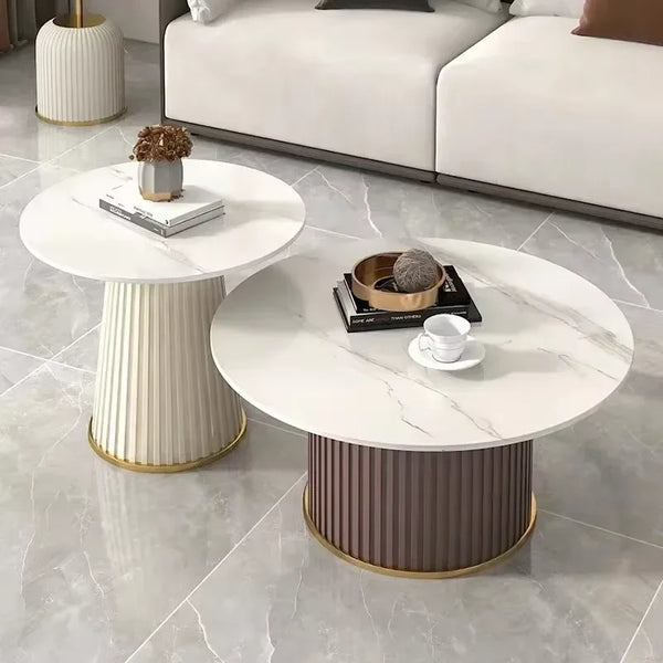 Simple Glamour Coffee Tables Round Small Nordic White Coffee Table Unique Minimalist Mesa Auxiliar Salon Living Room Furniture