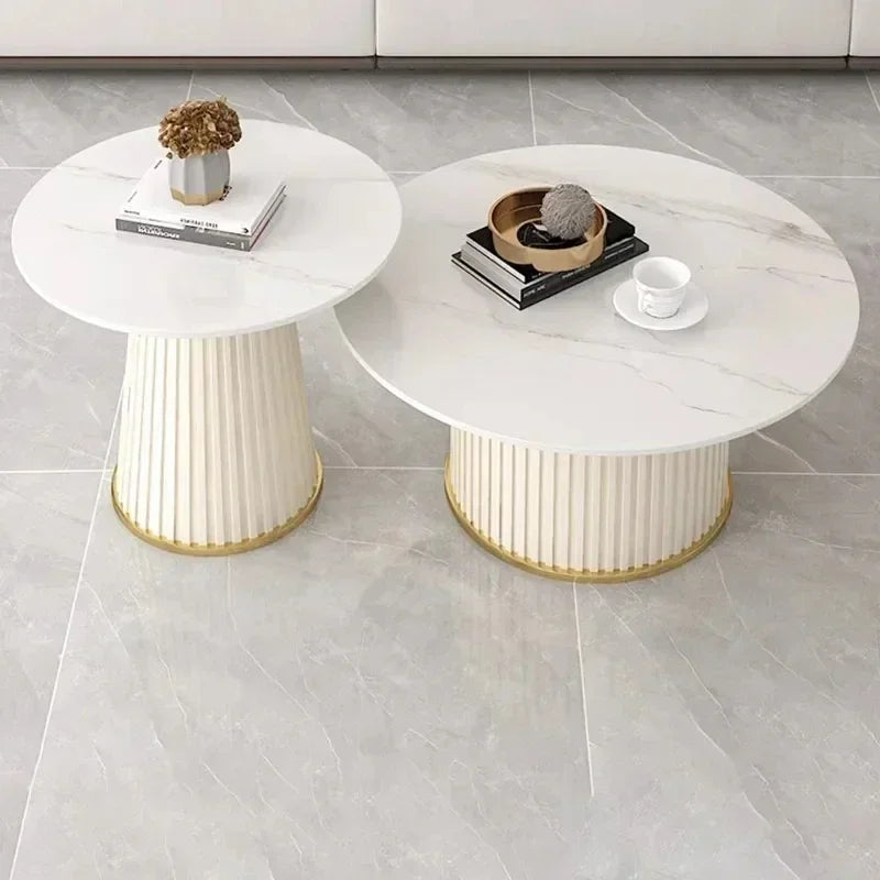 Simple Glamour Coffee Tables Round Small Nordic White Coffee Table Unique Minimalist Mesa Auxiliar Salon Living Room Furniture