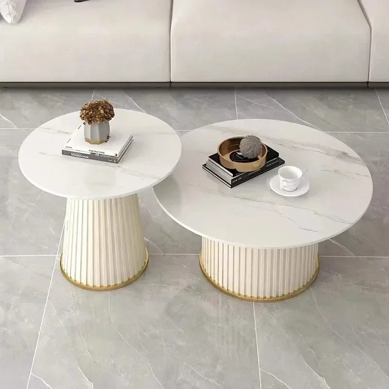 Simple Glamour Coffee Tables Round Small Nordic White Coffee Table Unique Minimalist Mesa Auxiliar Salon Living Room Furniture
