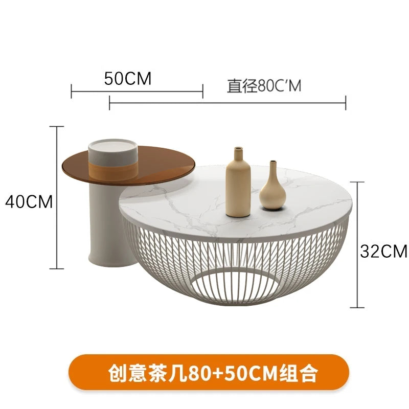 Korea Design Coffee Table Storage Simple India Bedroom White Round Coffee Table Wood Japanese Mesa Centro Salon Home Furniture