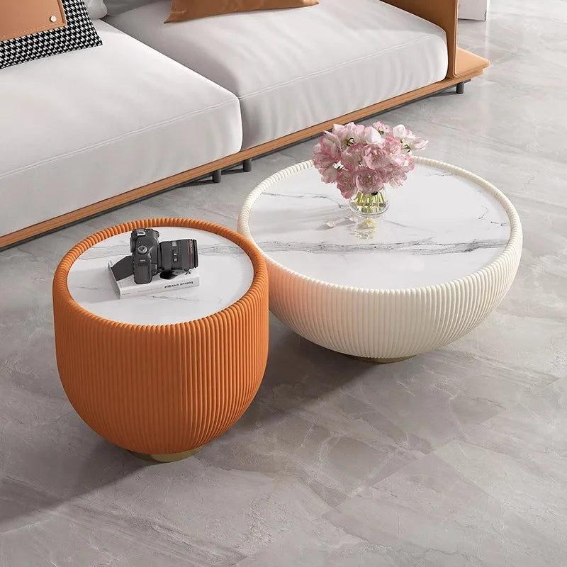 Round Original Coffee Tables Orange Storage Small Living Room Coffee Tables Center Family Mesa Auxiliar Salon Home Furniture