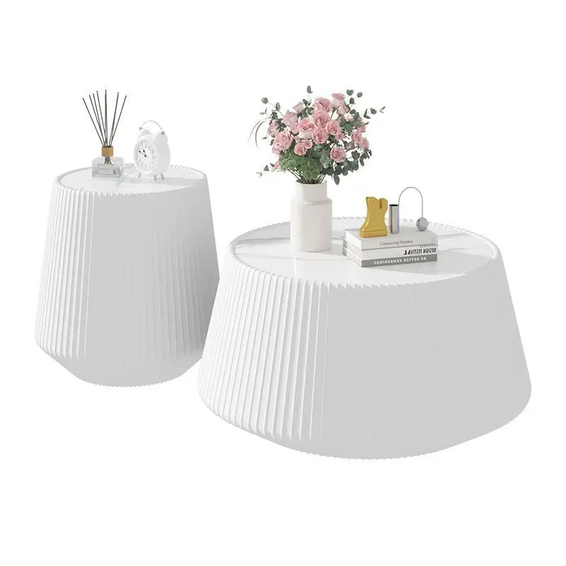 Cream style light luxury stone tea table home living room diamond small apartment simple high-end