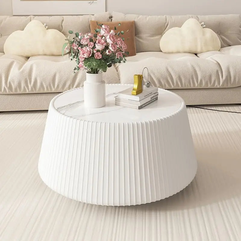Cream style light luxury stone tea table home living room diamond small apartment simple high-end
