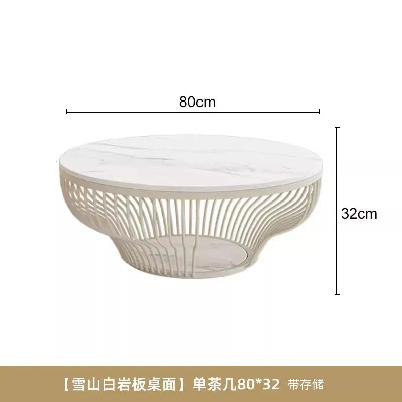 Korea Design Coffee Table Storage Simple India Bedroom White Round Coffee Table Wood Japanese Mesa Centro Salon Home Furniture