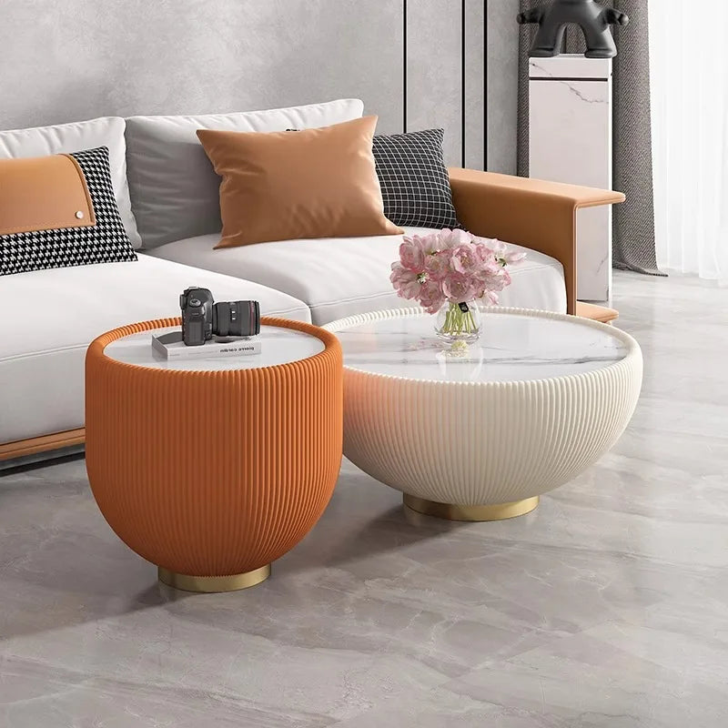 Round Original Coffee Tables Orange Storage Small Living Room Coffee Tables Center Family Mesa Auxiliar Salon Home Furniture