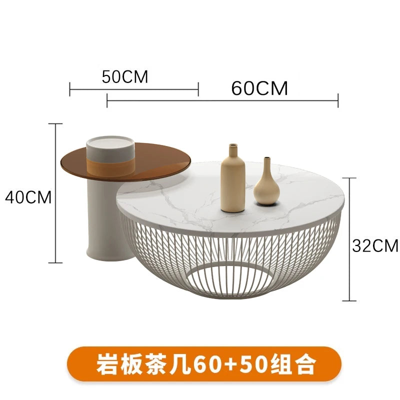Korea Design Coffee Table Storage Simple India Bedroom White Round Coffee Table Wood Japanese Mesa Centro Salon Home Furniture