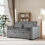 Dark Gray 3-in-1 Pull-Out Sleeper Loveseat