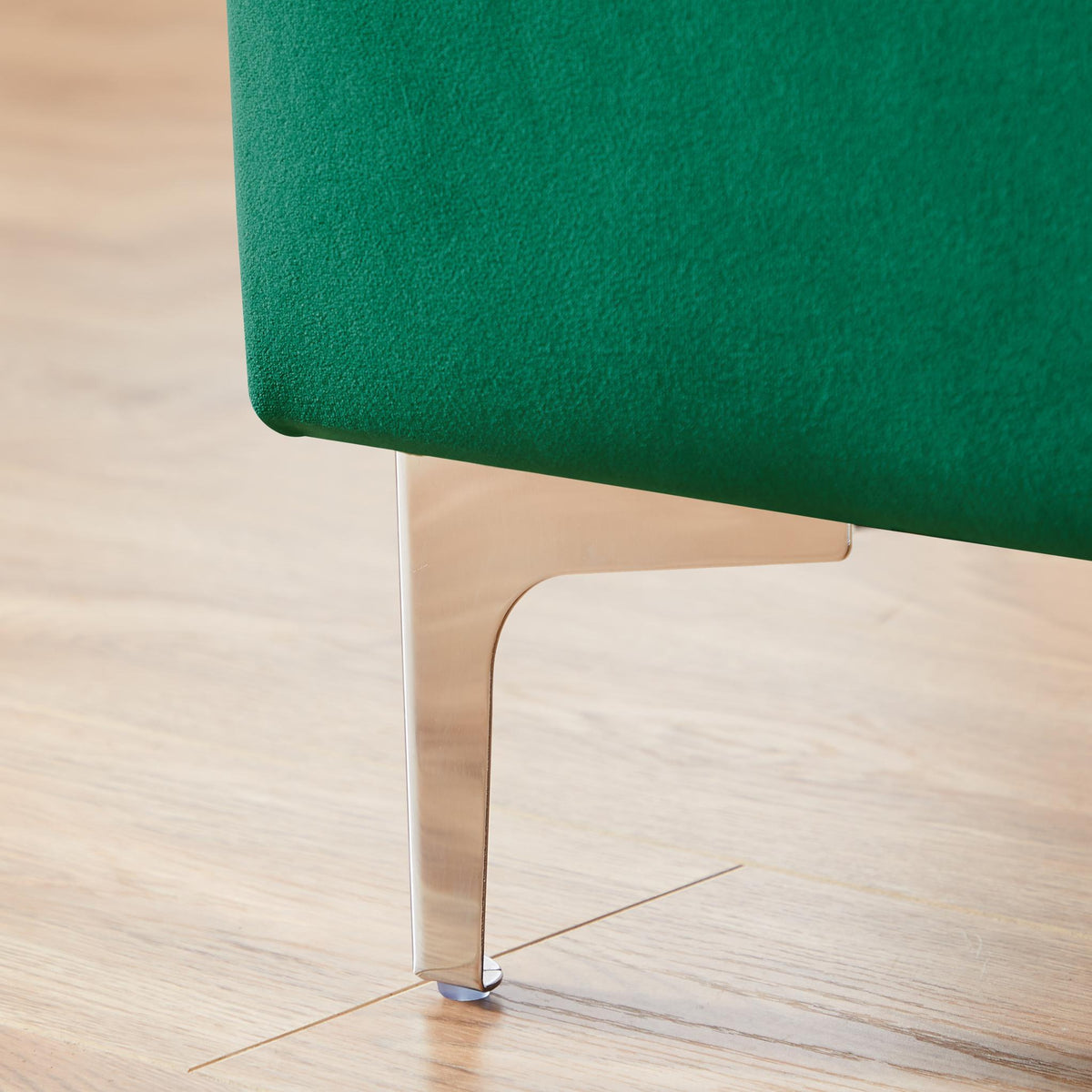Forest Green Upholstered Storage Bench | Two-Seater