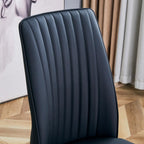 Black High-Back Upholstered Dining Chairs — Set of 4