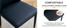 Black High-Back Upholstered Dining Chairs — Set of 4