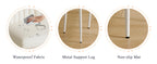White High-Back Upholstered Dining Chairs — Set of 4