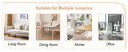 White High-Back Upholstered Dining Chairs — Set of 4