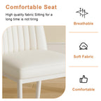 White High-Back Upholstered Dining Chairs — Set of 4