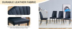 Black High-Back Upholstered Dining Chairs — Set of 4