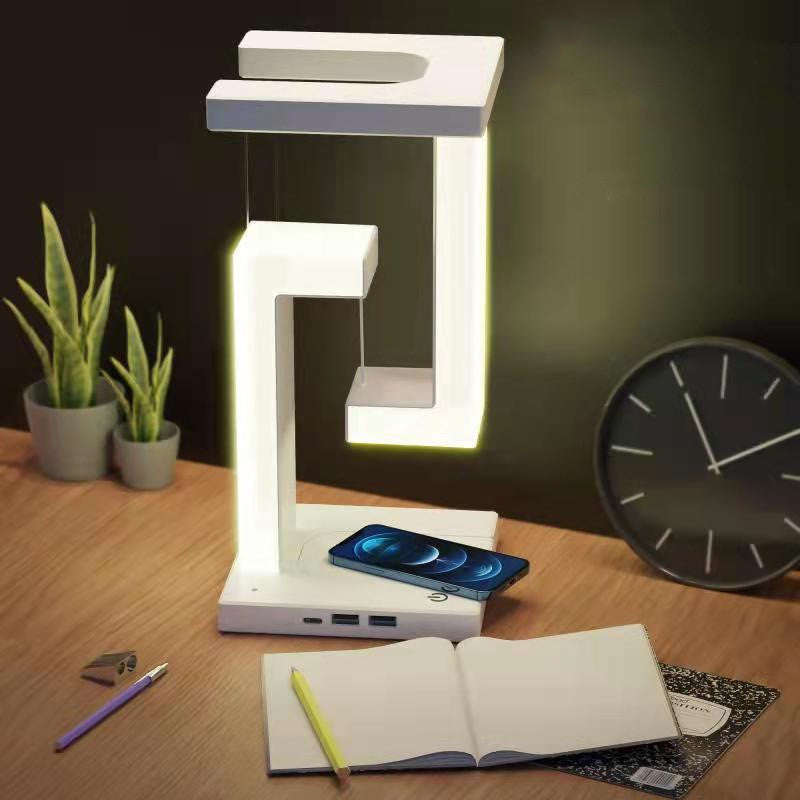 Creative Smartphone Wireless Charging Suspension Table Lamp Balance Lamp Floating décor