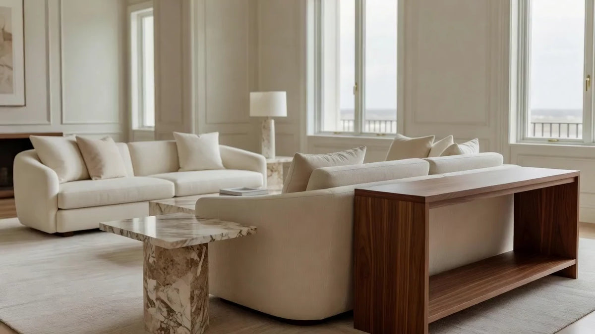 Bright Golden Home room in natural daylight