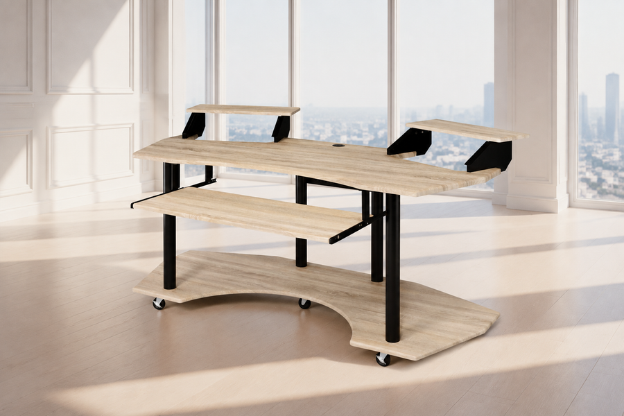 Eleazar Computer Desk, Natural Oak 92892