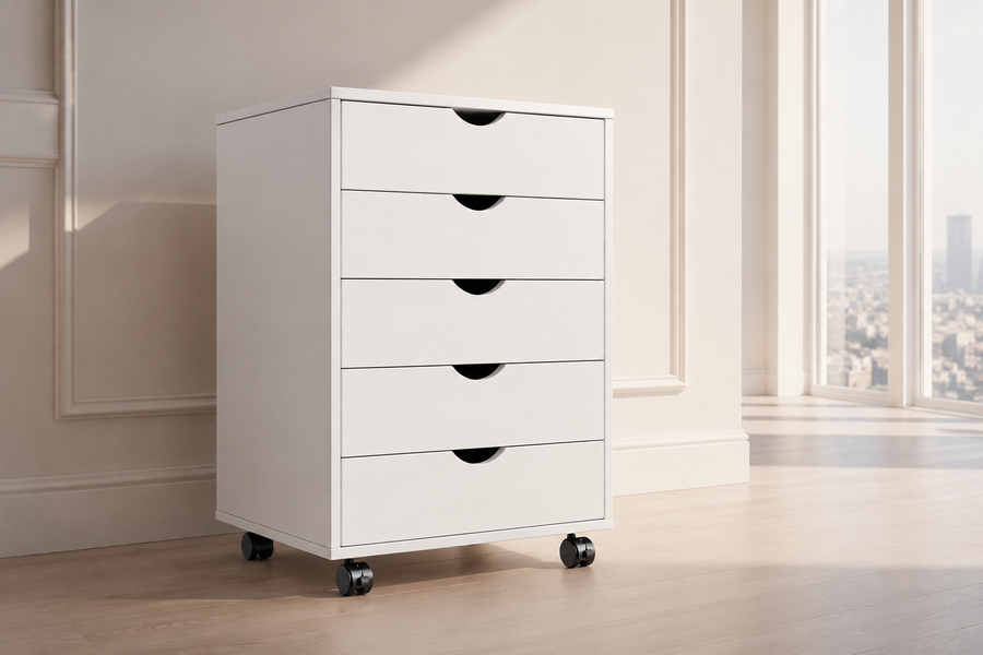 Panana 5-Drawer Storage Chest — White