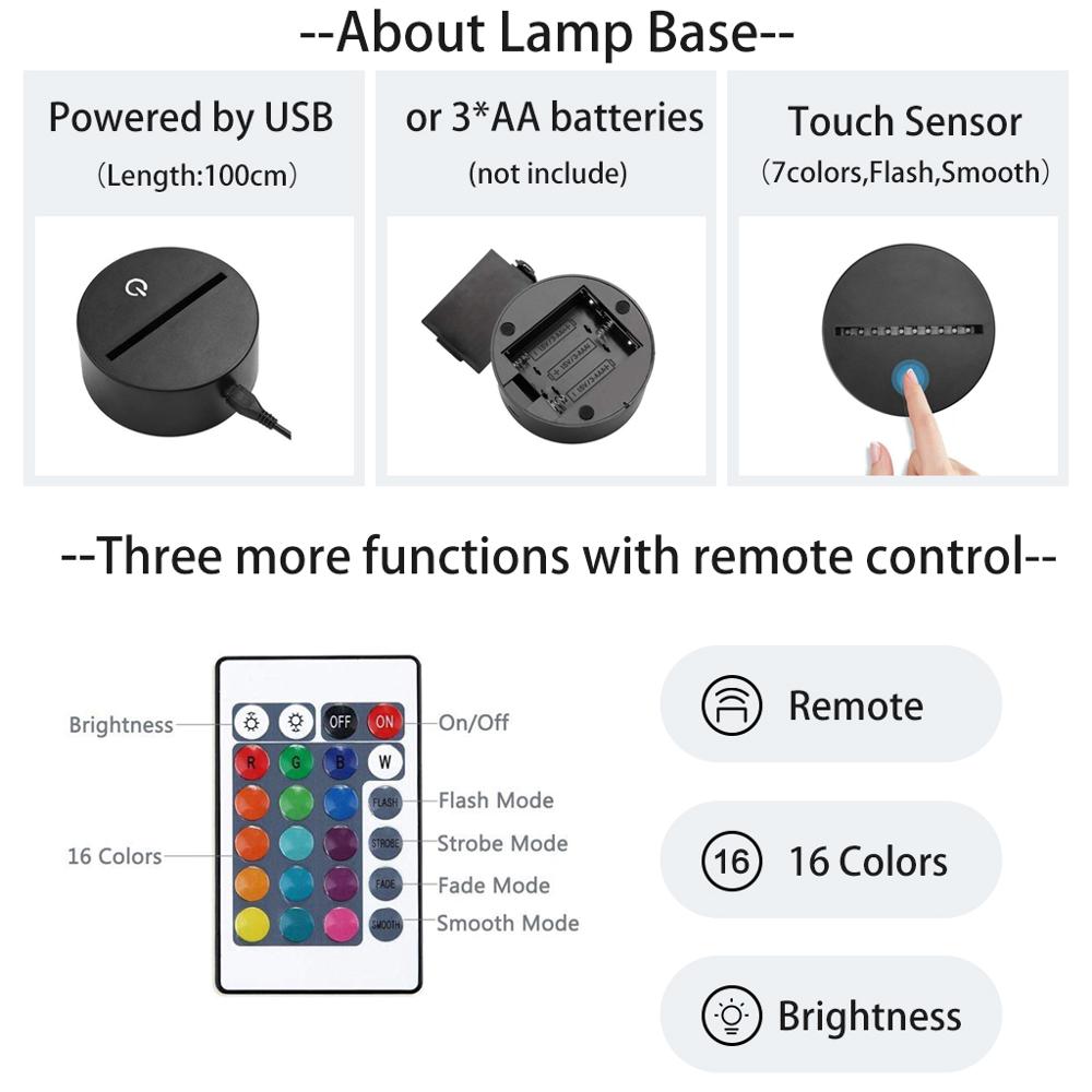 Touch Remote Control Led Desk Lamp For Bedroom Dormitory