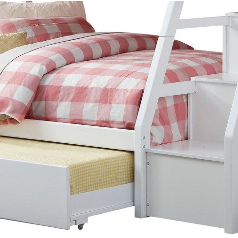 Jason Bunk Bed (Twin/Full) in White 37105
