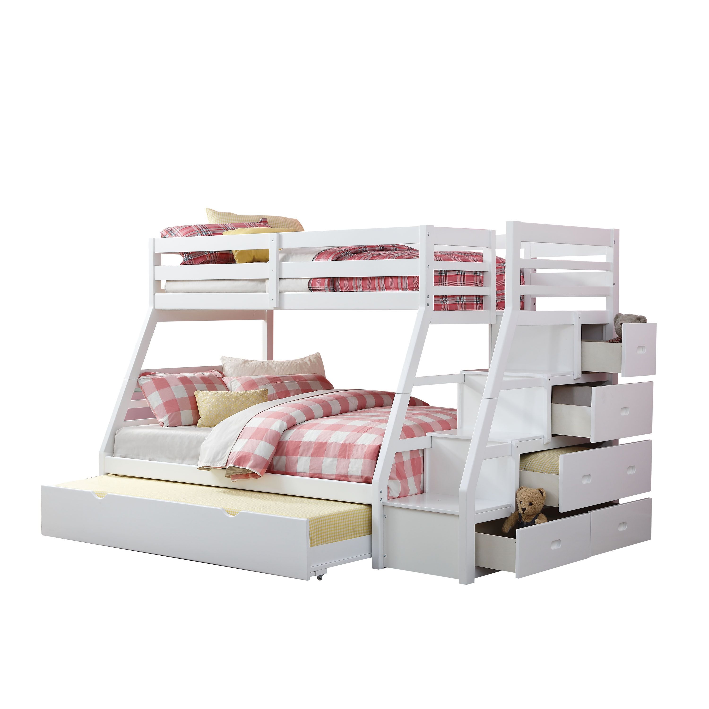Jason Bunk Bed (Twin/Full) in White 37105