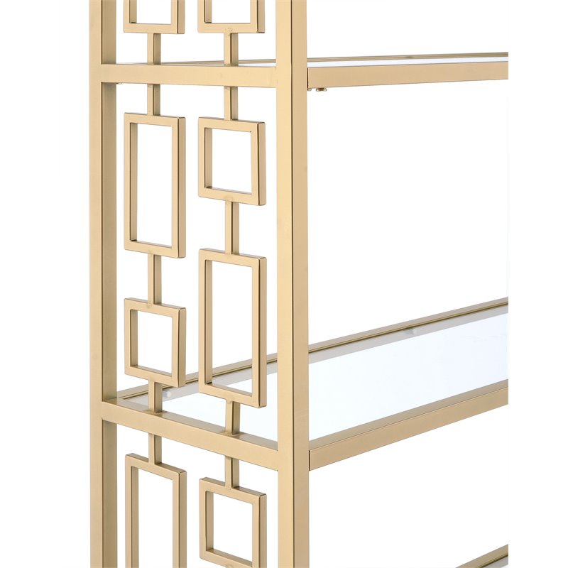 Blanrio Bookshelf in Gold & Clear Glass 92465