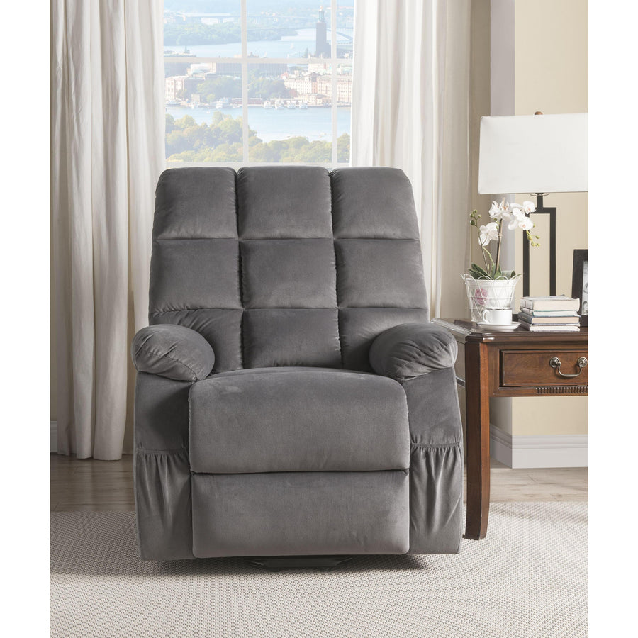 Ipompea Recliner w/Power Lift & Massage in Gray Velvet 59263
